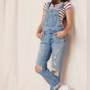 Garage Distressed Utility Denim Overalls (NWOT)